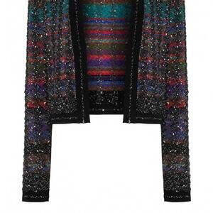 NEW MISSONI women's sequin-embellished cardigan in multicolor